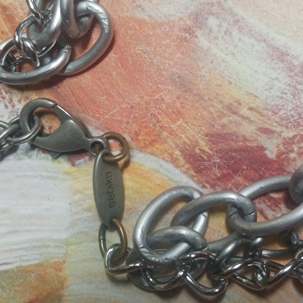 Sabika Silver Tone Multi Strand Necklace Classic Vol. 4 EUC - Picture 2 of 3